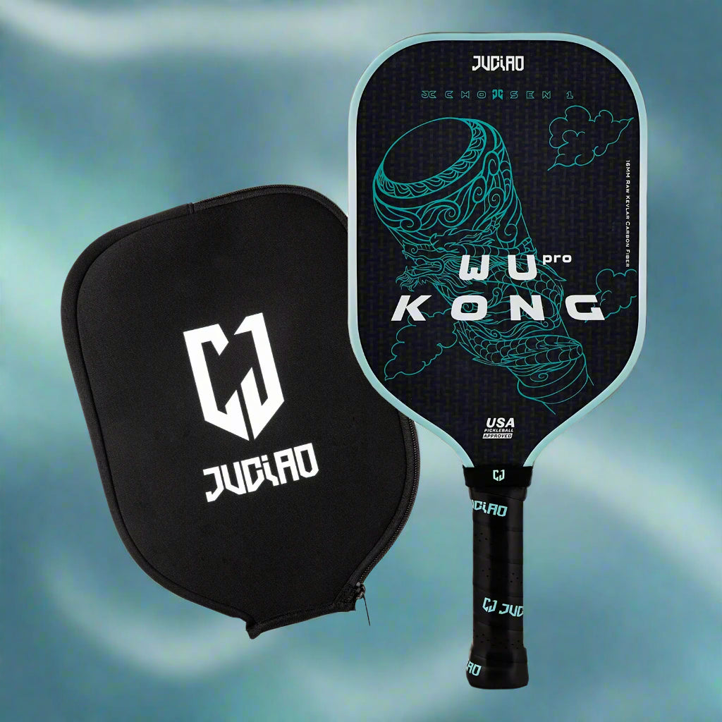 Juciao USAPA Approved Kevlar Carbon Fiber Pickleball Paddle Thermoformed Unibody Spin Textured Surface