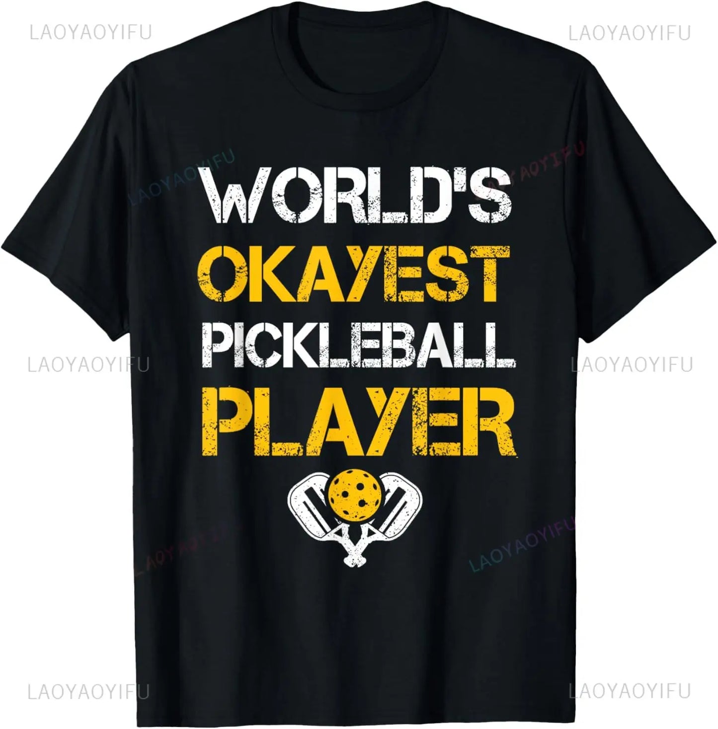 Funny Pickleball Player Paddle Printed T-shirt Tops O-neck Casual Modal Breathable Factory Delivery All-match Fashion Unique