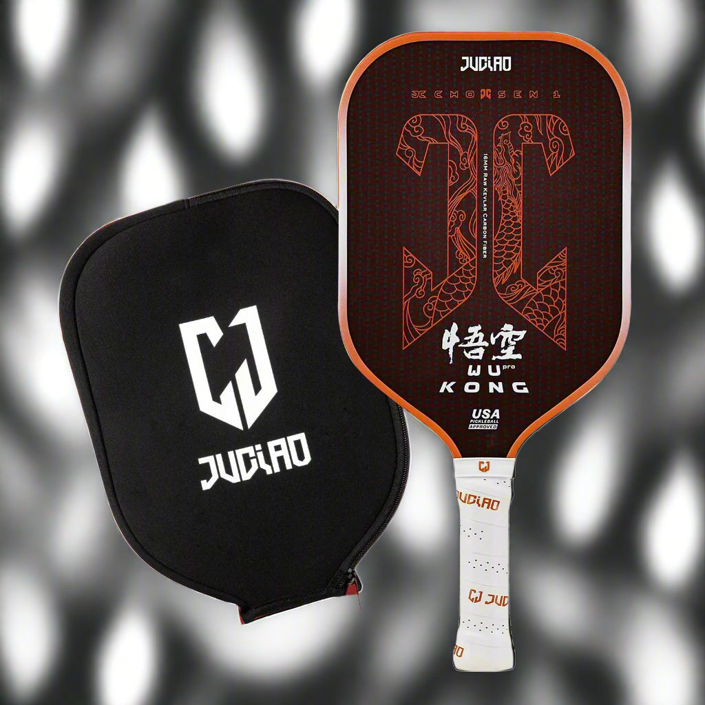 Juciao USAPA Approved Kevlar Carbon Fiber Pickleball Paddle Thermoformed Unibody Spin Textured Surface