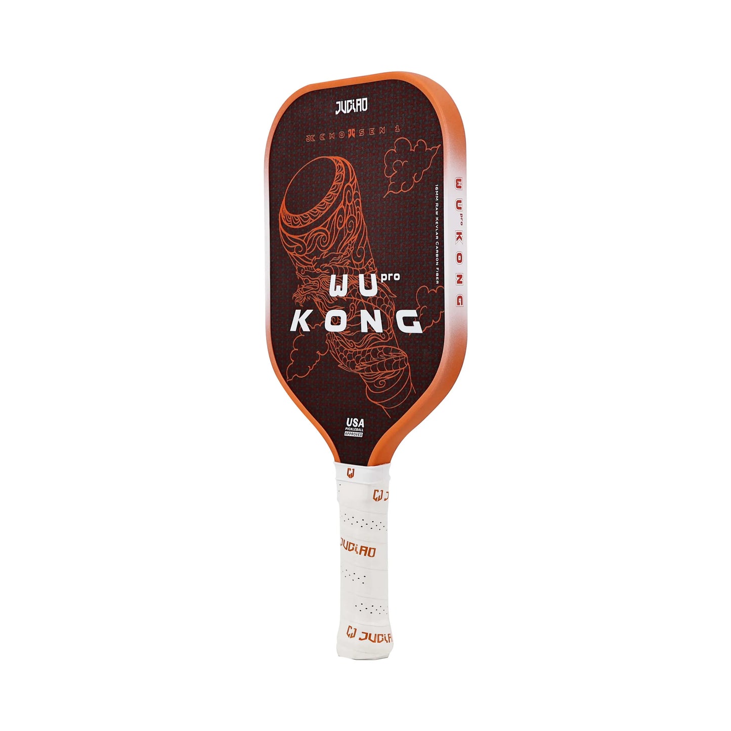 Juciao USAPA Approved Kevlar Carbon Fiber Pickleball Paddle Thermoformed Unibody Spin Textured Surface