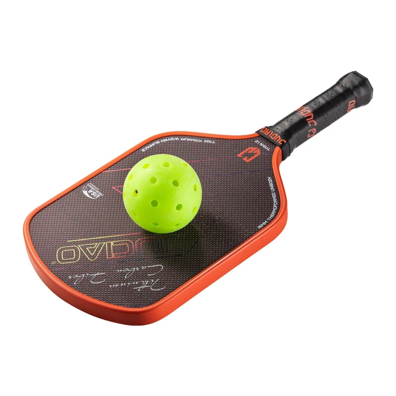 JUCIAO T-Titanium Pickleball Paddle Carbon Fiber Pickleballs For Spin And Control Foam Injected Edges Thermoformed Pickleball