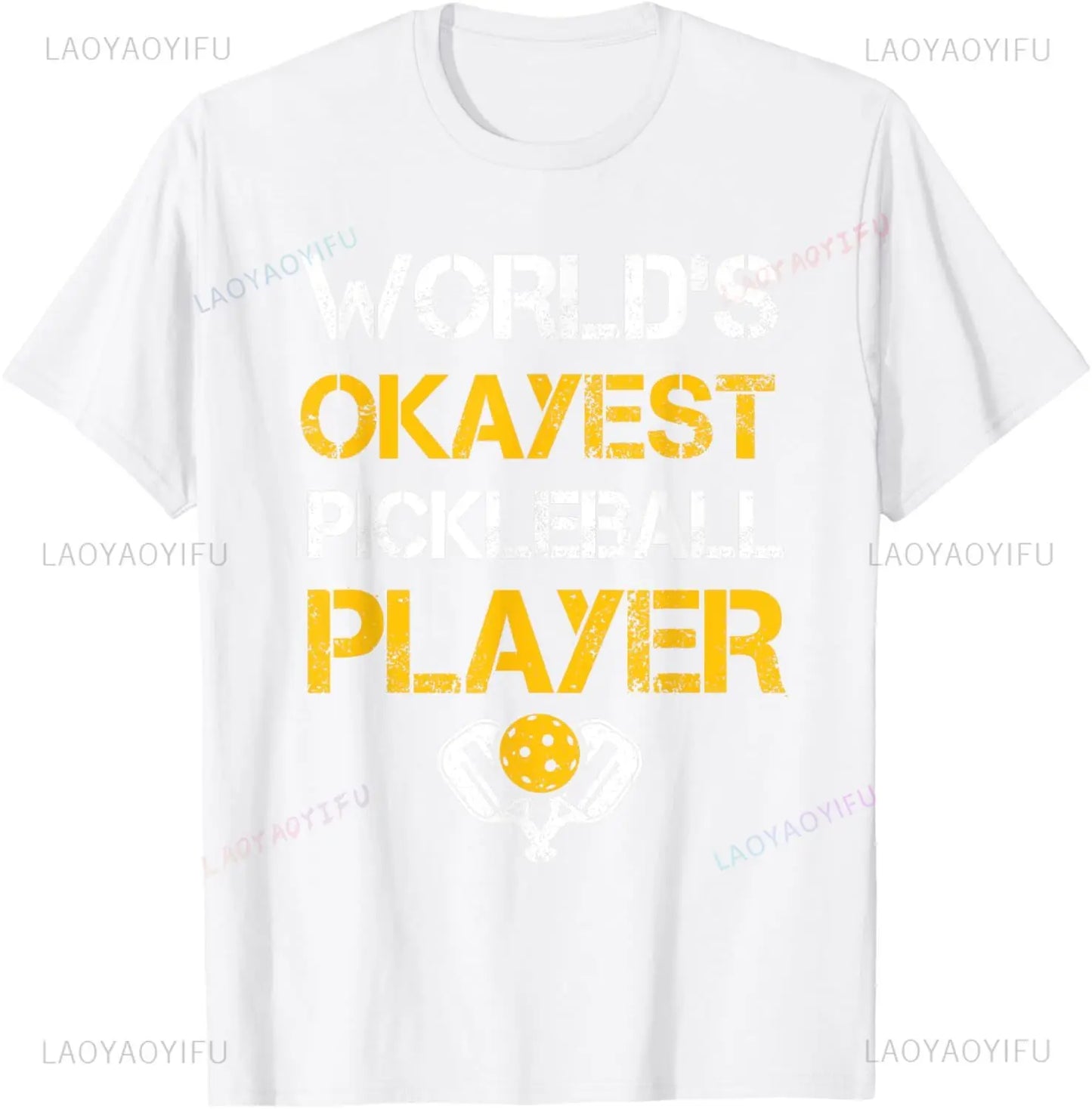 Funny Pickleball Player Paddle Printed T-shirt Tops O-neck Casual Modal Breathable Factory Delivery All-match Fashion Unique