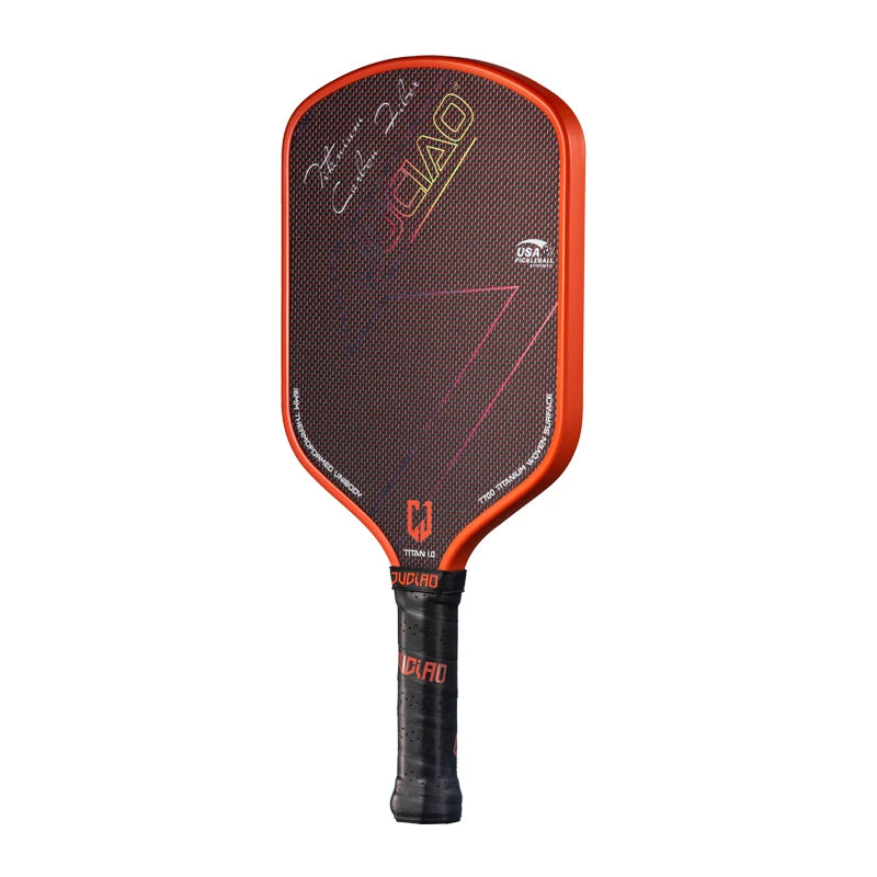 JUCIAO T-Titanium Pickleball Paddle Carbon Fiber Pickleballs For Spin And Control Foam Injected Edges Thermoformed Pickleball