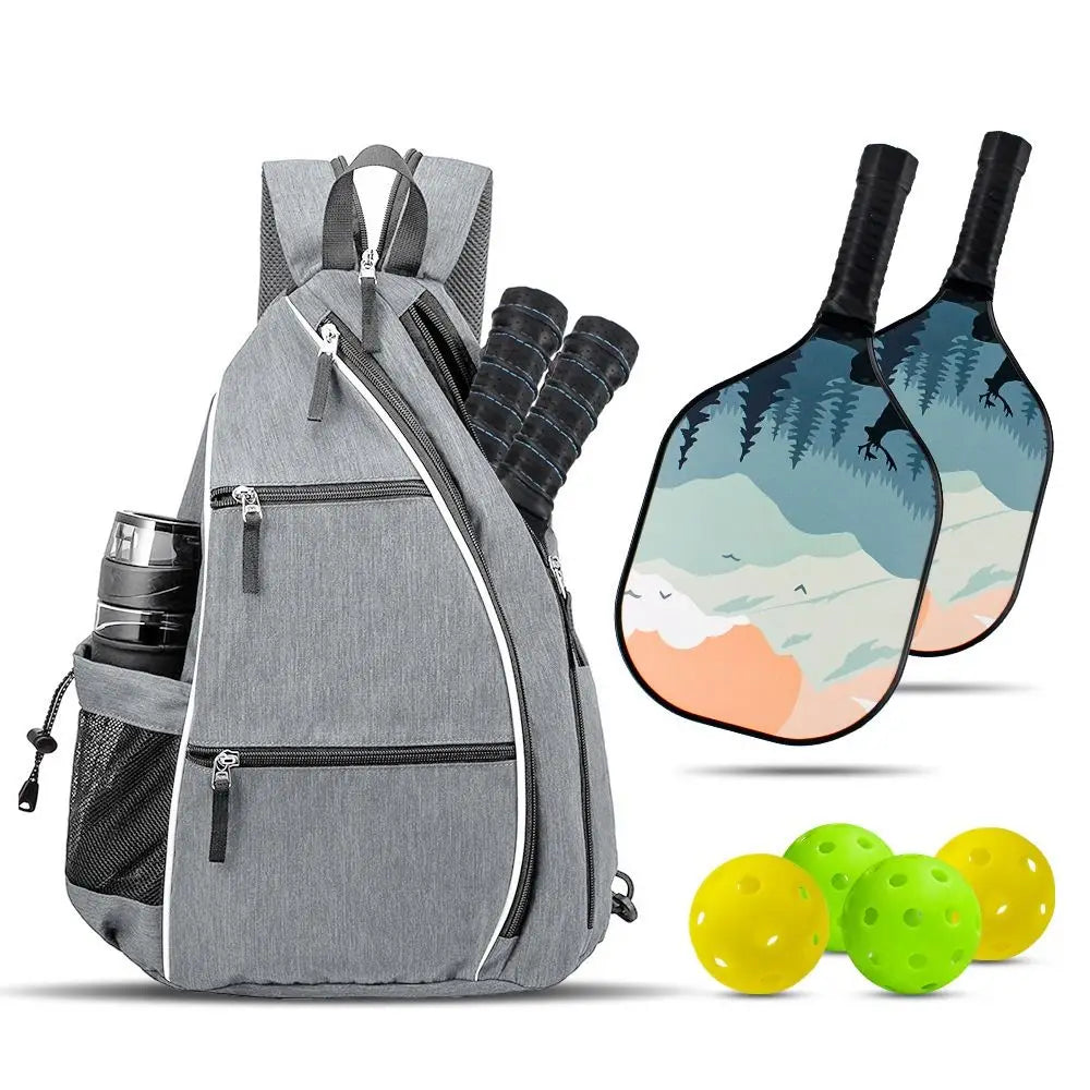 Lightweight Pickleball Backpack with Water Bottle Holder Multifunctional Tennis Bag Adjustable Phone Pocket Sports Backpacks