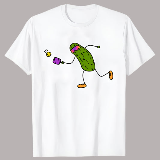 Funny Pickle Playing Pickleball Graphic T Shirts Men Women Pure Cotton Humor Streetwear Tee Shirt Short Sleeve Loose Clothing
