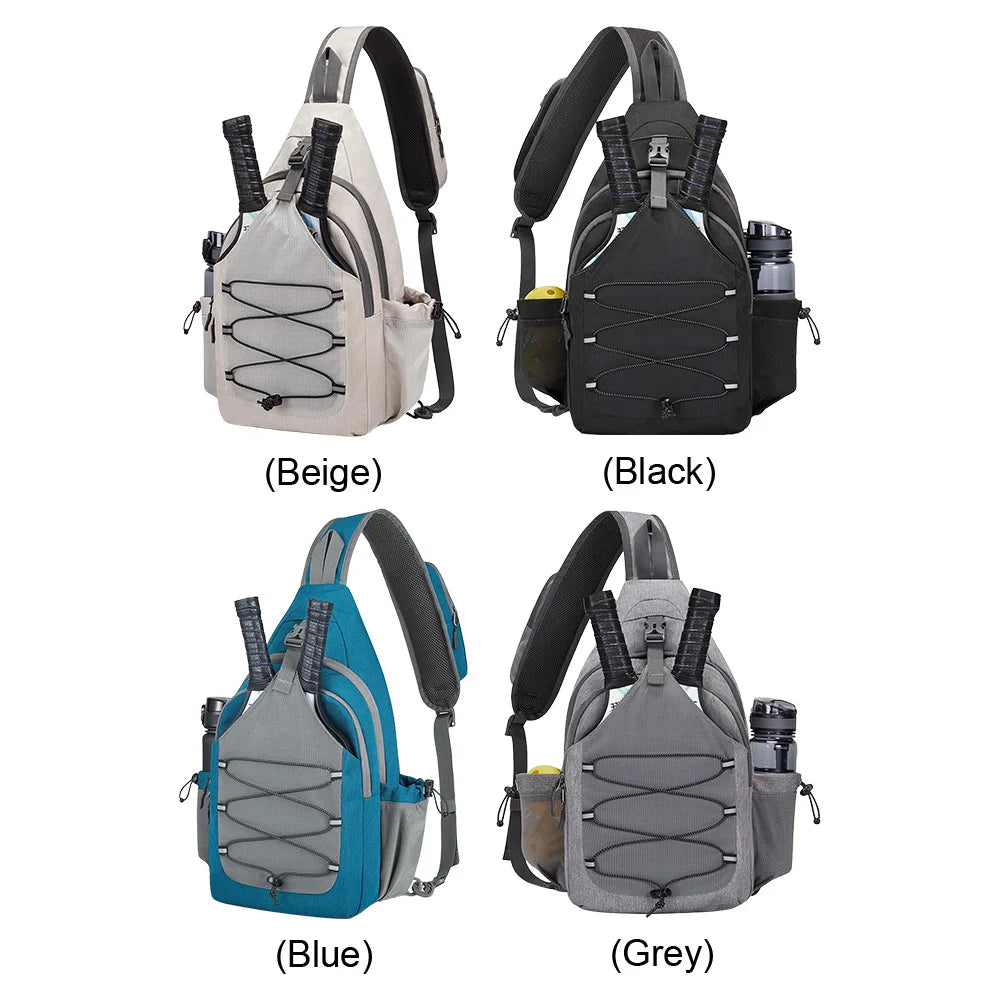 Pickleball Bag Large Capacity Crossbody Sling Bag Pickleball Paddle Bag for Men and Women