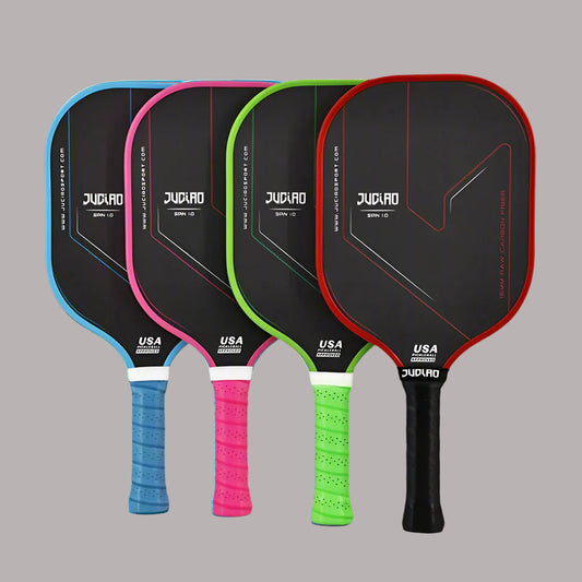 JUCIAO Thermoformed Unibody T700 Raw Carbon Fiber USAPA Approved Pickleball  Paddle  Spin Textured Surface With Foam Edge